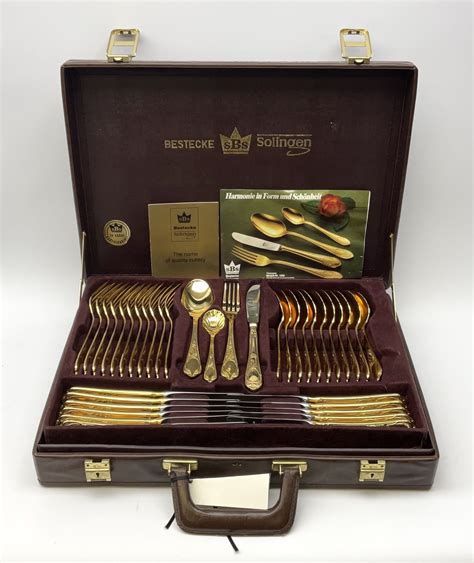 solingen gold plated cutlery set price